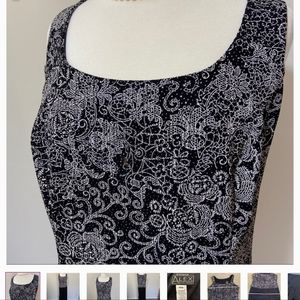 Alex Evenings Black and Silver Evening Gown 18 W